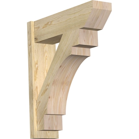 Ekena Millwork Merced Slat Rough Sawn Outlooker, Douglas Fir, 8"W x 28"D x 32"H OUT08X28X32MRC06RDF